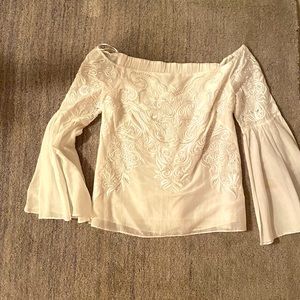 White off the shoulder top